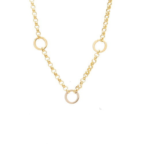 14K Gold Belcher Chain with Three Connector Rings