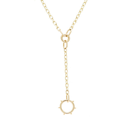 14K Gold Chain with Round Connector