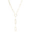 14K Gold Paperclip Y Necklace with Connector
