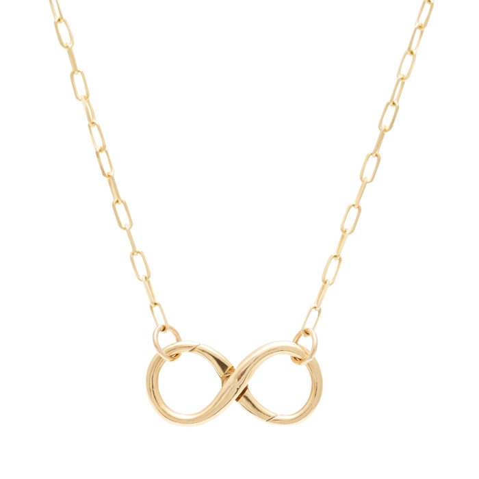 14K Infinity Clasp Necklace