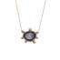 14K Rose Gold and Diamond Geode Necklace