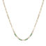 14K Diamond Emerald Segmented Choker Necklace