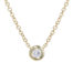 14K Gold Solitaire Bezel .07 TSCW Diamond Necklace