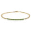 14K YG Emerald Curb Link Bracelet