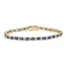 14K Diamond Oval Sapphire Bracelet