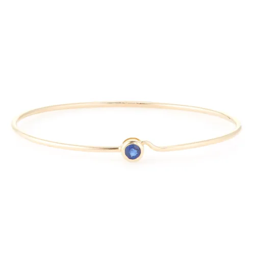 14K YG Bezel Sapphire Tattoo Bracelet